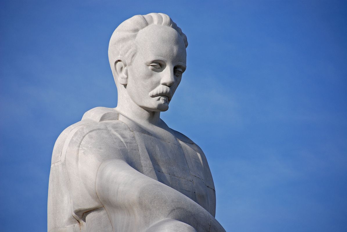 14 Cuba - Havana Vedado - Plaza de la Revolucion - Memorial Jose Marti - Jose Marti statue close up